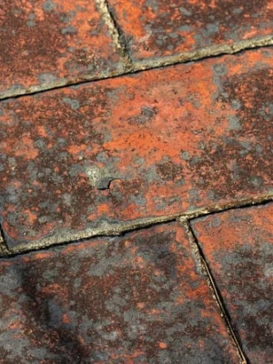 Brick paver surface rusted too much.